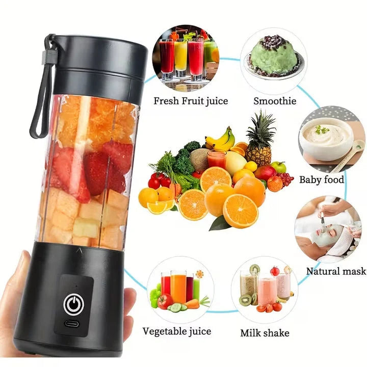 Portable USB Rechargeable Blender & Juicer – 350ml