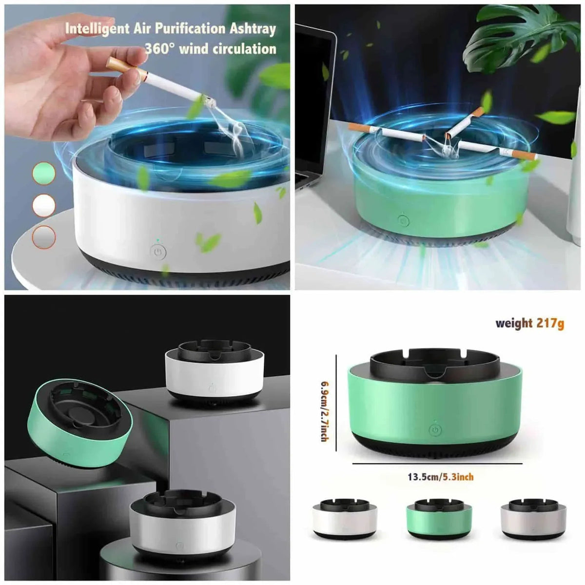 Smart Smokeless Ashtray & Air Purifier