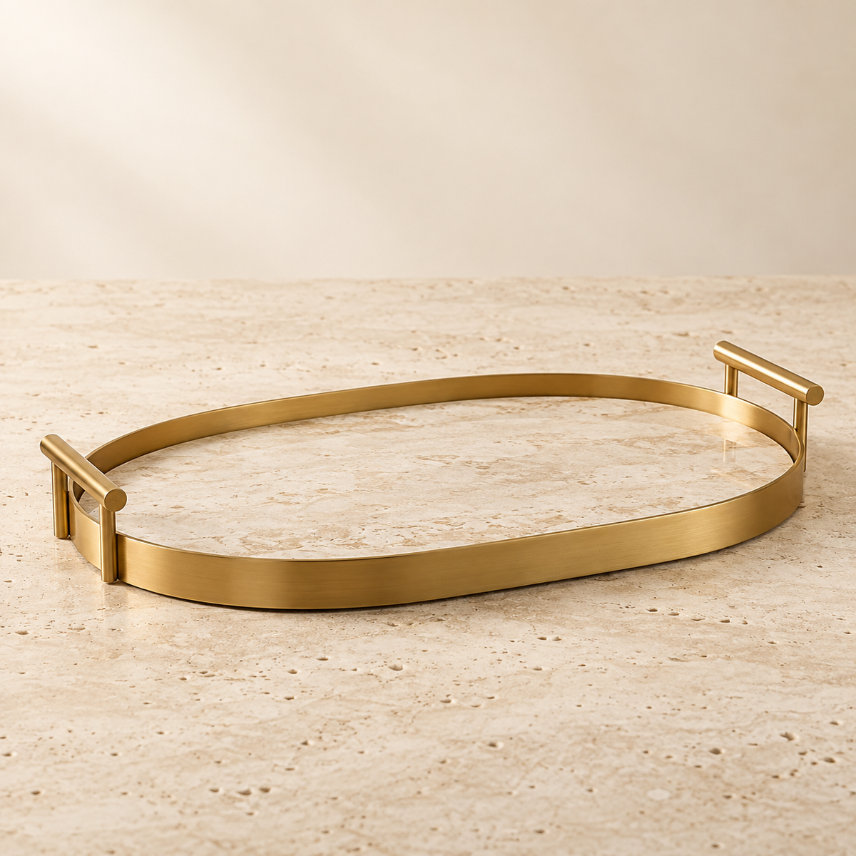 Decorative Gold & Neutral Tray