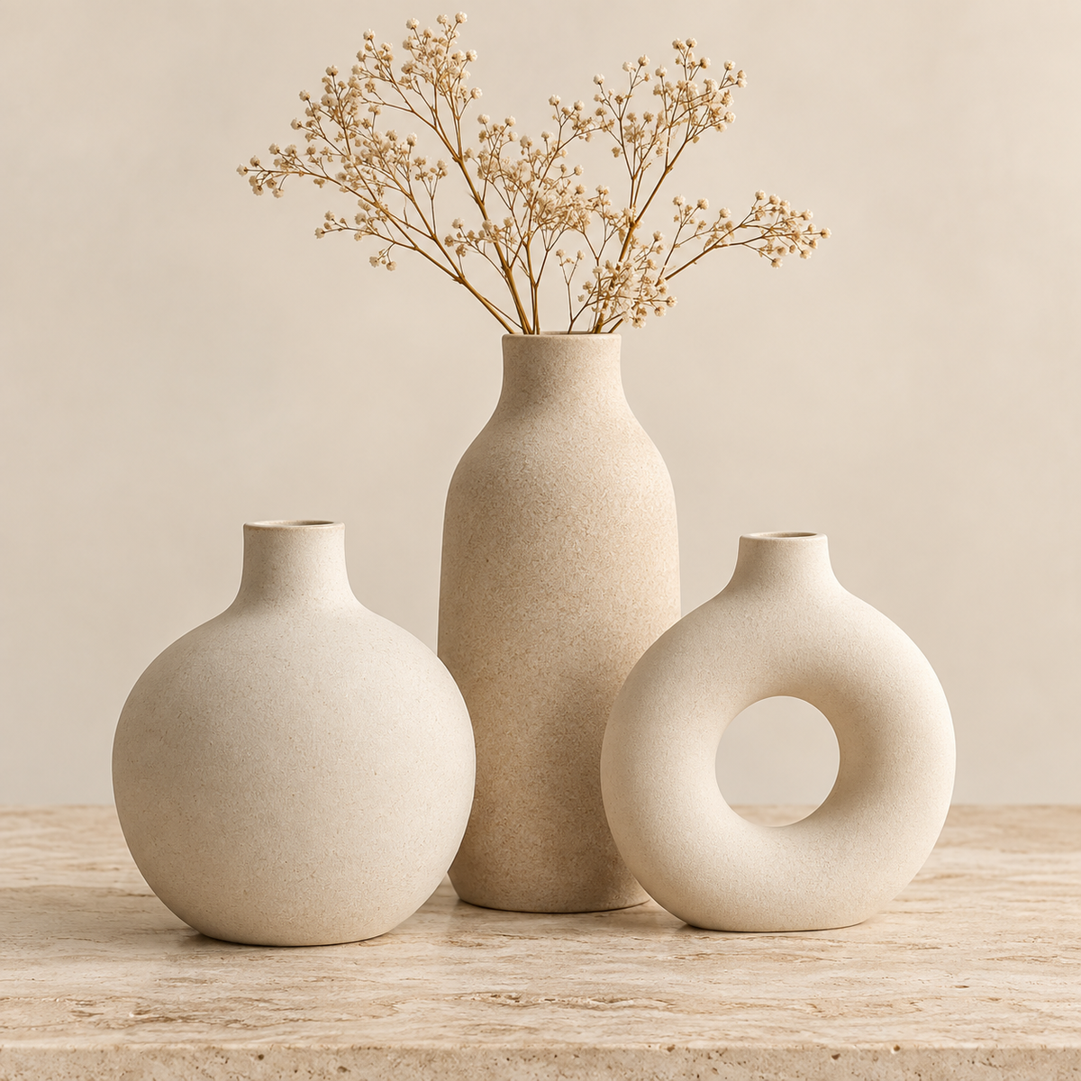 Minimal Ceramic Vase Set